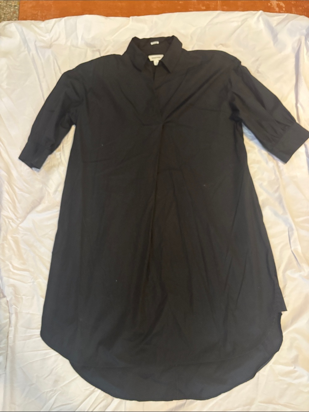 Nordstrom Black Collared Shirt Dress